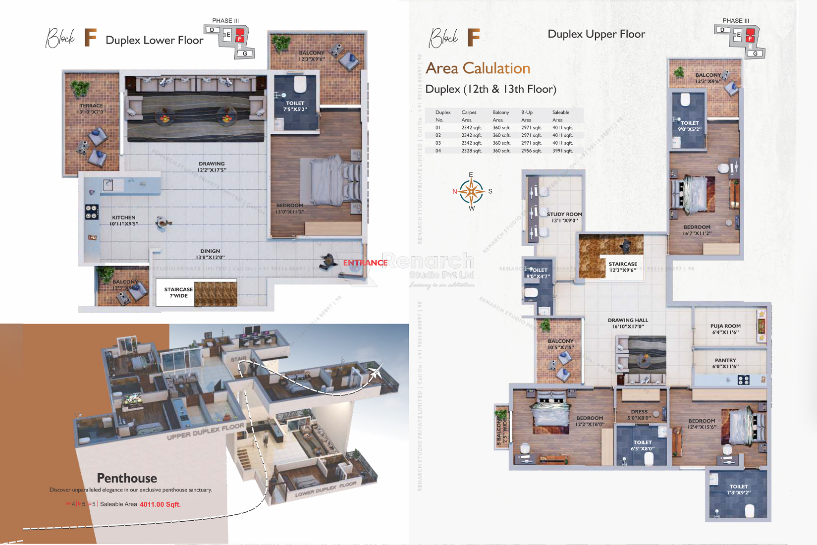 BLOCK F-  12 & 13 Floor Plan