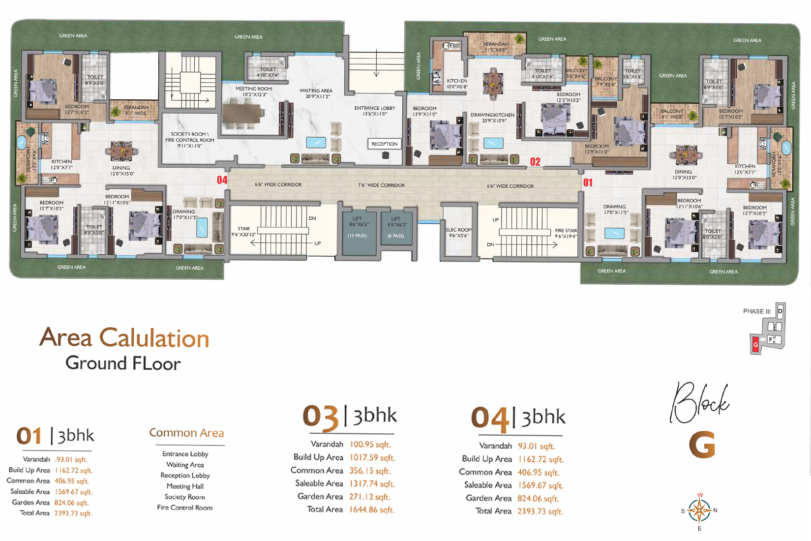 BLOCK E- Lower & Upper Floor Plan