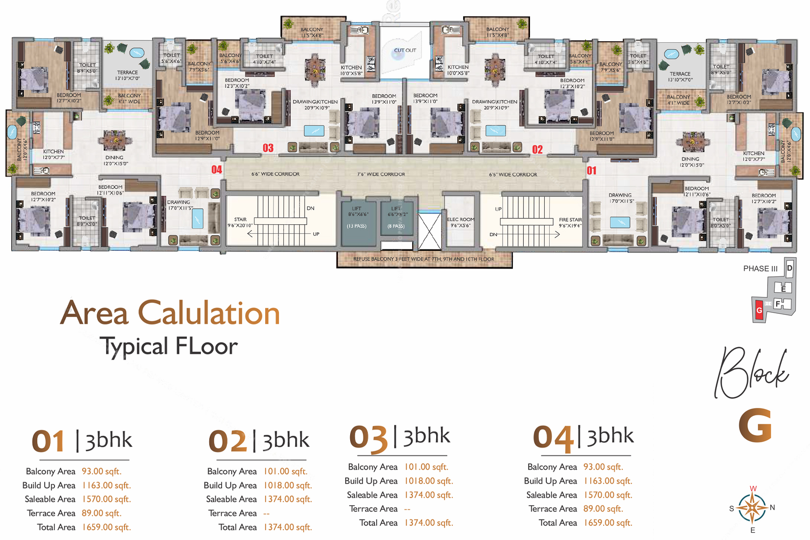 BLOCK E- Lower & Upper Floor Plan